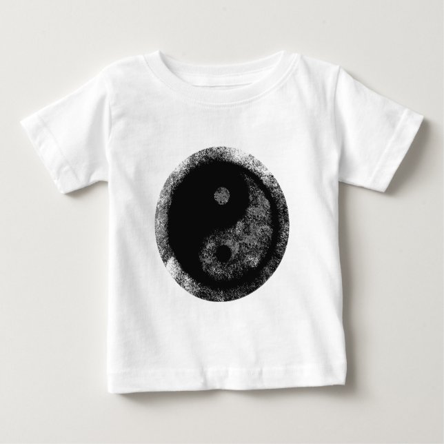 Yin Yang Silver Black, MUSEUM Zazzle-gåvor T-shirt (Framsida)