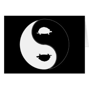 Yin Yang sköldpadda Hälsningskort