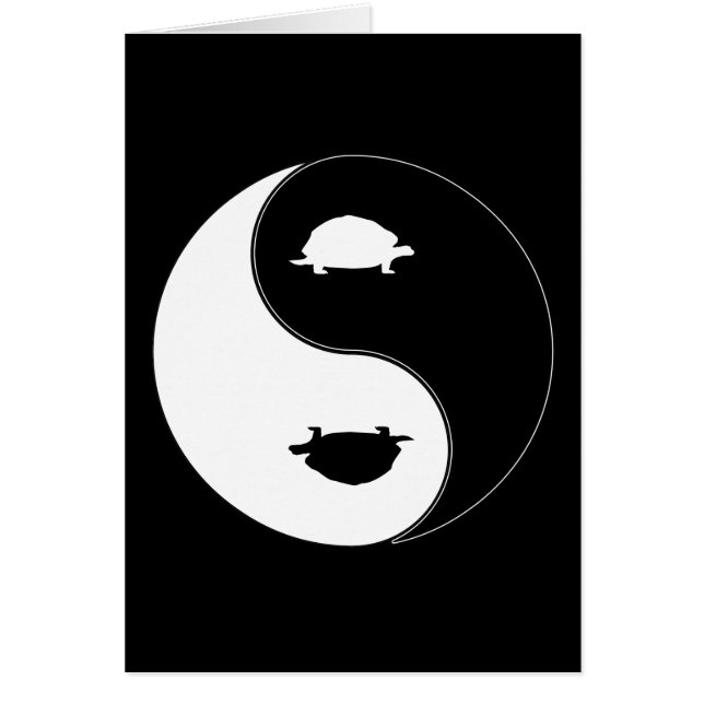 Yin Yang sköldpadda Hälsningskort (Framsidan)