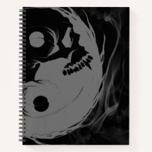 Yin-Yang Skull Spiral Sketchpad inverterad