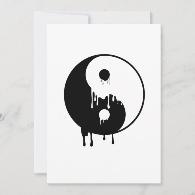 Yin Yang Smälter harmony Taoism Meditation Gift Inbjudningar (Framsida)