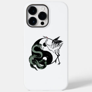 Yin yang Snake and Crane Symbol