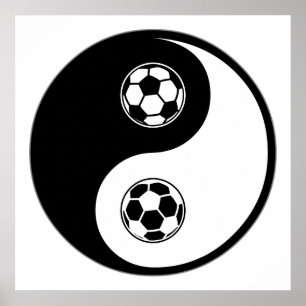 Yin Yang Soccer Poster