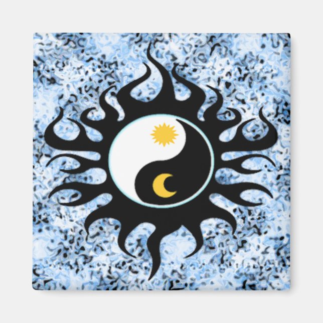 Yin Yang Sol & Måne Magnet (Framsidan)