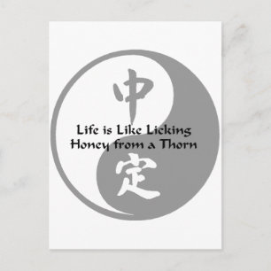 Yin Yang - som honung på en Thorn Vykort