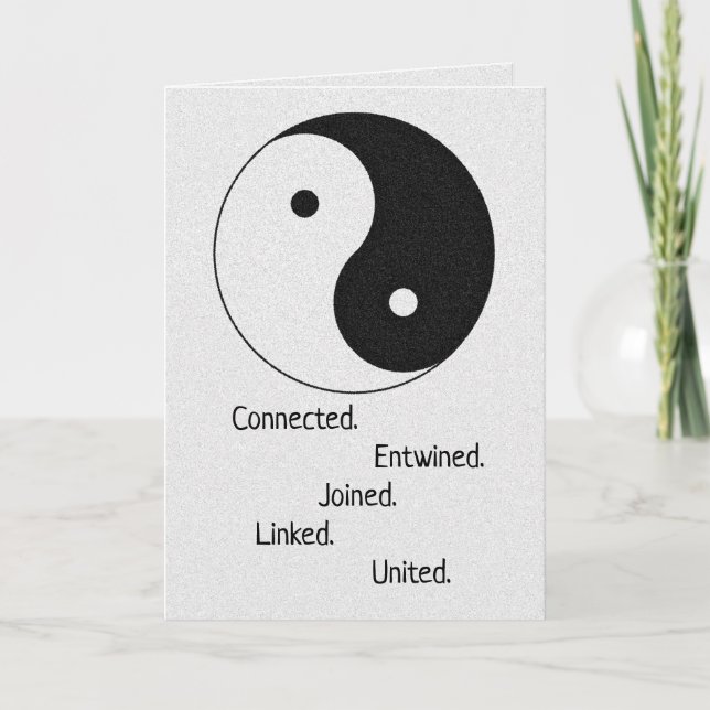 Yin Yang Soulmates Connection Dikt Helgkort (Framsida)