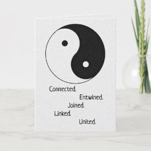 Yin Yang Soulmates Connection Dikt Helgkort