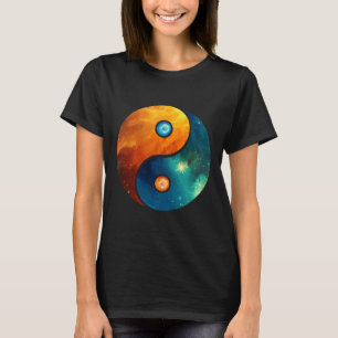 Yin Yang Space Cosmos Galaxy Universe Outerspace T Shirt