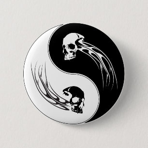 Yin Yang stam- skalle Knapp