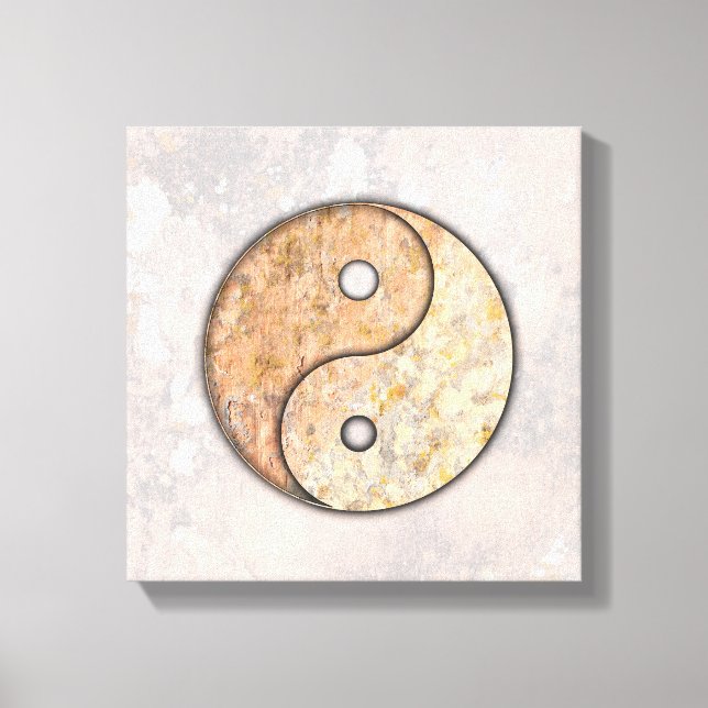 Yin Yang Sten Art Talking Canyons, New mexico Canvastryck (Framsida)