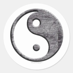 Yin Yang Stickers Runt Klistermärke