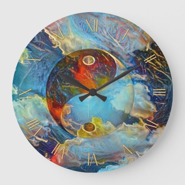 Yin Yang Stor Klocka (Framsida)