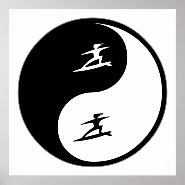 Yin Yang Surfing Poster (Framsidan)