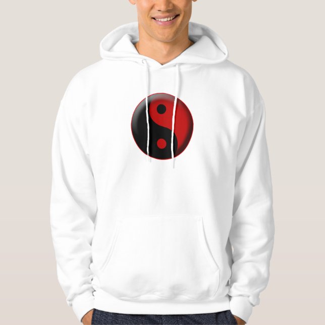YIN YANG SVART RÖD 3D SWEATSHIRT (Framsida)