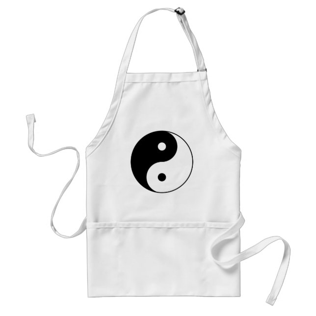 Yin Yang svart, vit symbol Förkläde (Framsidan)