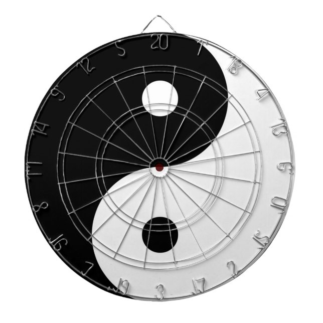 Yin Yang svart, vit symbol Piltavla (Framsidan)