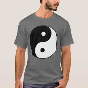 Yin Yang svart, vit symbol T-shirt