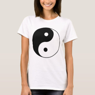 Yin Yang svart, vit symbol Tee Shirt