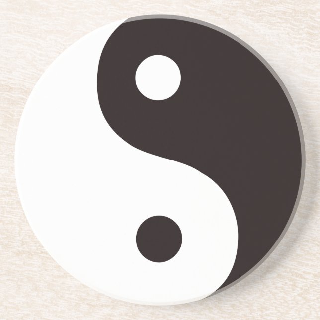 Yin-Yang-Svart/vit Underlägg (Framsidan)