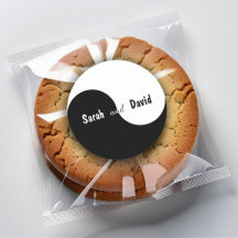 Yin Yang Svarta & Vita Brud & Brudgum Namn Bröllop