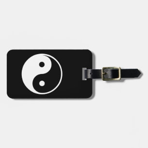 Yin Yang svartvit illustrationmall Bagagebricka