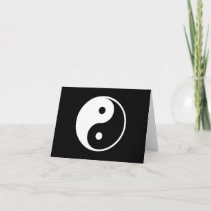 Yin Yang svartvit illustrationmall Kort