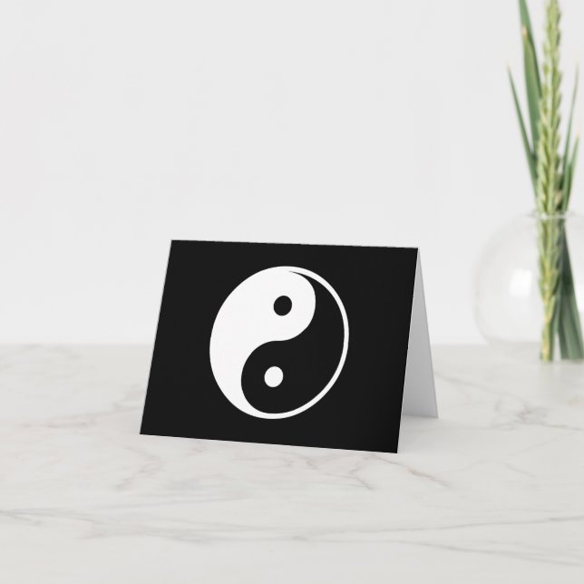 Yin Yang svartvit illustrationmall Kort (Framsida)