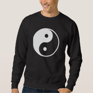Yin Yang svartvit illustrationmall Långärmad Tröja