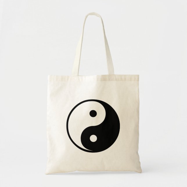Yin Yang svartvit illustrationmall Tygkasse (Framsidan)