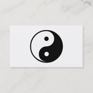Yin Yang svartvit illustrationmall Visitkort