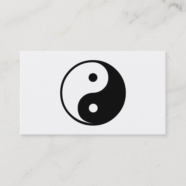 Yin Yang svartvit illustrationmall Visitkort (Framsida)