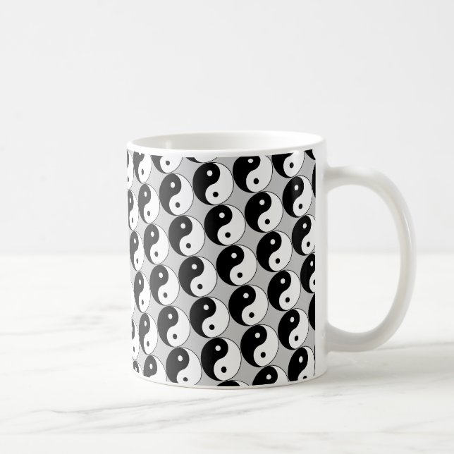 Yin Yang svartvit symbol Kaffemugg (Höger)
