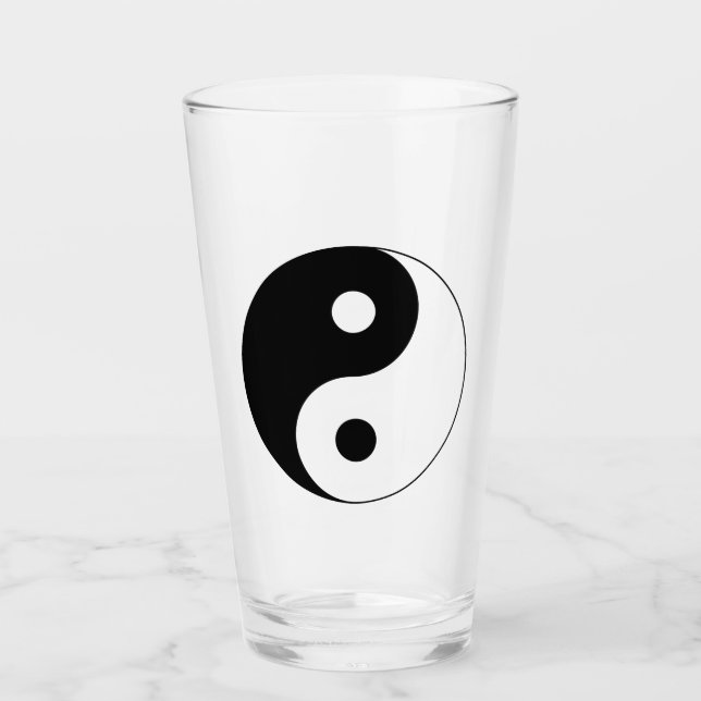 Yin Yang Symbol Andlig Glaskopp (Framsida)
