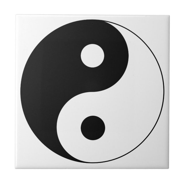 Yin Yang Symbol Andlig Kakelplatta (Framsidan)