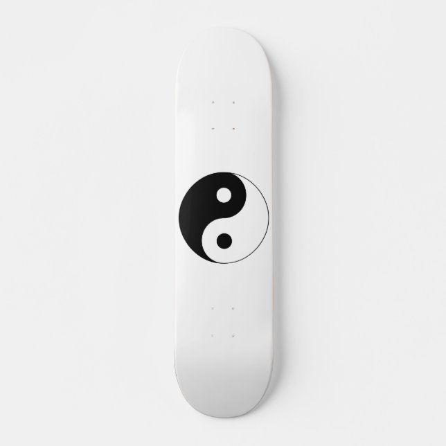 Yin Yang Symbol Andlig Mini Skateboard Bräda 18,5 Cm (Framsida)