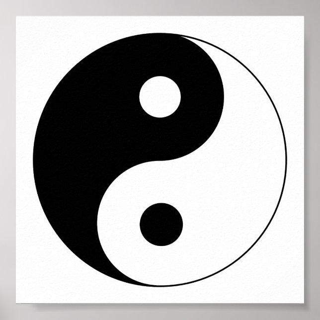 Yin Yang Symbol Andlig Poster (Framsidan)