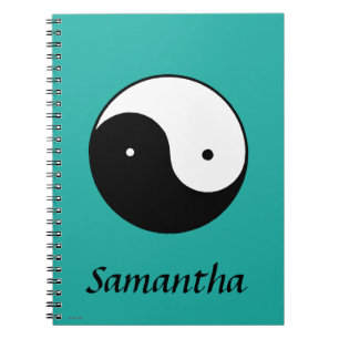Yin Yang symbol Anteckningsbok Med Spiral