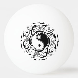 Yin & Yang Symbol Black and White Tatto Stil Pingisboll