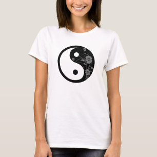Yin Yang Symbol Black Blommigt Tröja
