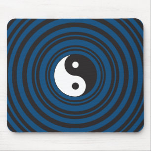 Yin Yang Symbol Blue Concentric Circles Ripples Musmatta