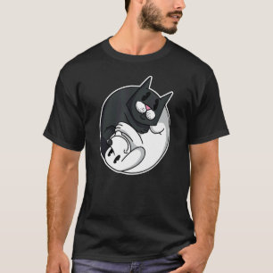 Yin Yang Symbol Cat Hund Animal Cute Pet Owners T Shirt