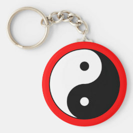 Yin Yang Symbol Färg Gräns Zen Nyckelring