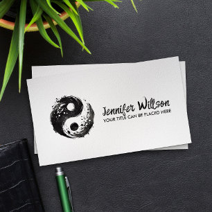 Yin Yang Symbol - flödet Abstrakt bläck Visitkort
