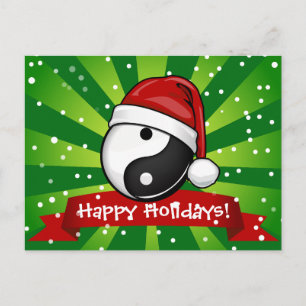 Yin Yang Symbol Helgdag Helg Vykort