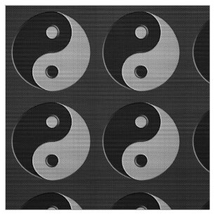Yin Yang symbol i kolfiberstil Tyg