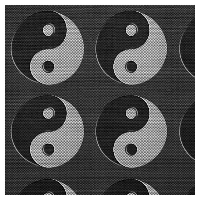Yin Yang symbol i kolfiberstil Tyg (Provkarta)