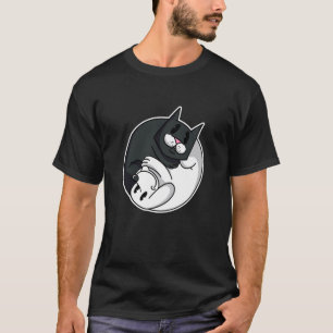 Yin Yang Symbol Katt Hund Roligt Djur Söt Djurägar T Shirt