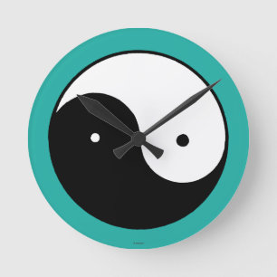 Yin Yang symbol Rund Klocka