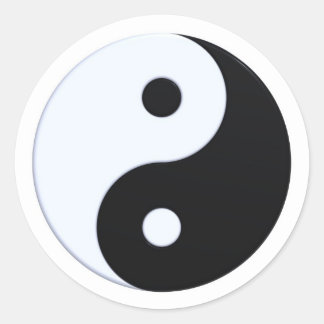 Yin-yang-symbol Runt Klistermärke