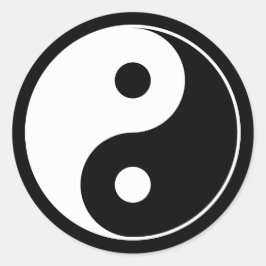 Yin Yang Symbol Runt Klistermärke
